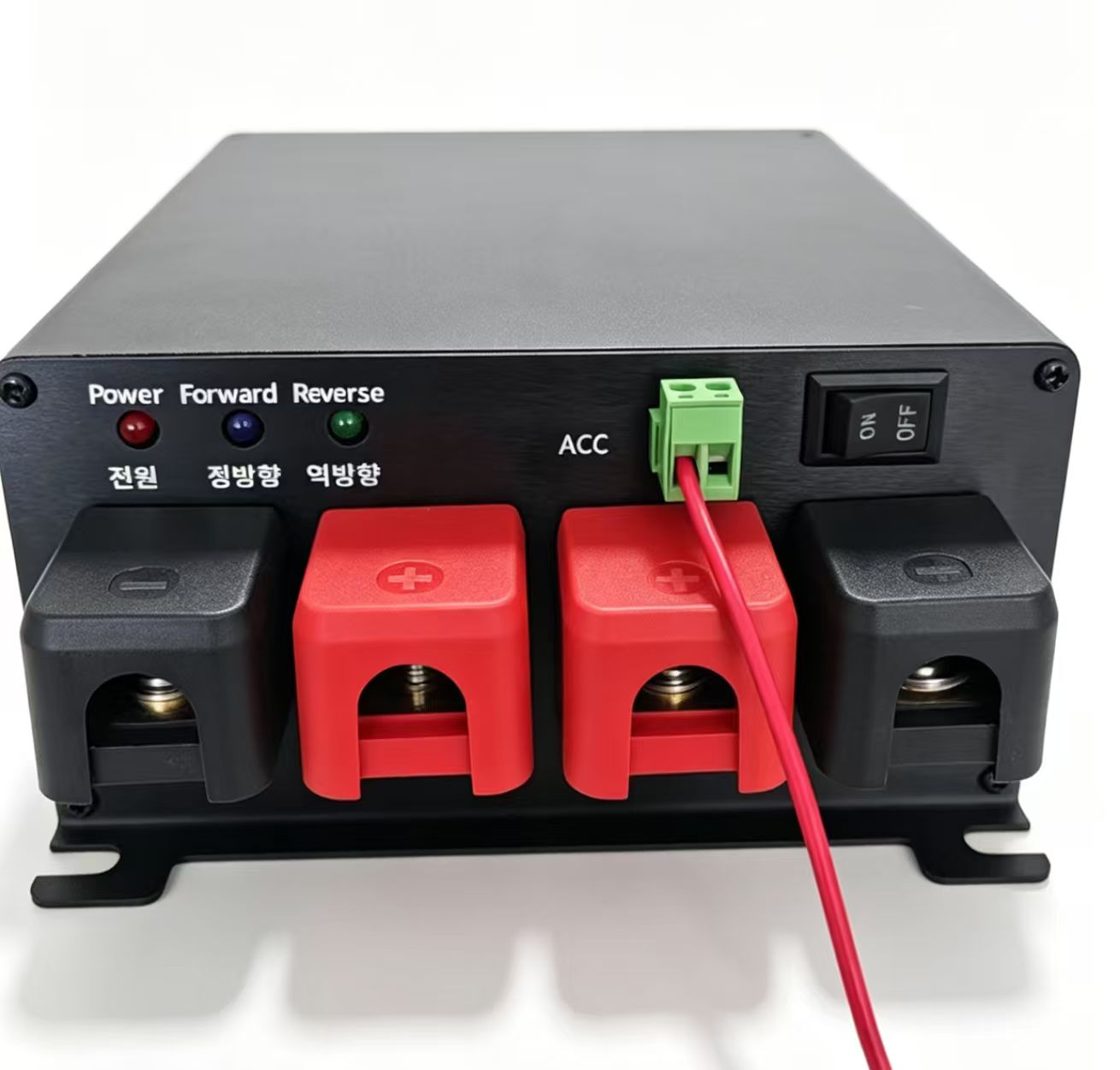 CiDC-X1：40A · 指示灯面板外壳，Power / Forward / Reverse 三色灯 + 船型开关